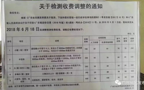 终于还是涨价了 从化区机动车检测收费将于本月18日 19日调整